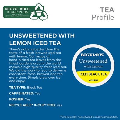 Keurig Tea and Beverages Black Tea with Lemon Unsweetened Iced Tea - Image 6