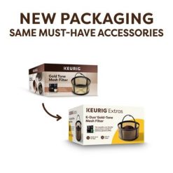 Alternative view of Keurig Single Serve Coffee Maker Accessories Gold Tone Mesh Filter